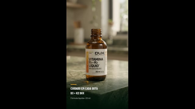 Vitamina D3 e K2 Gotas 20ml Sabor Limao Dux Nutrition