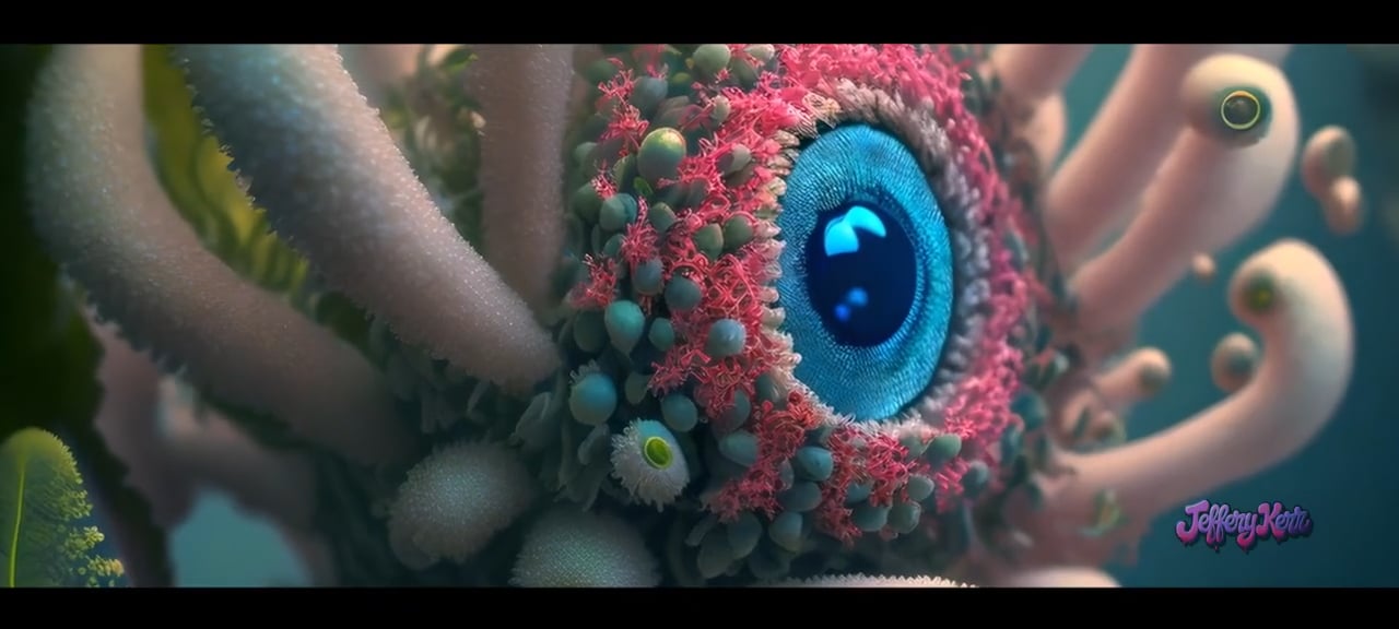 Imagery from Jeffery Kerr’s 2024 generative AI reel