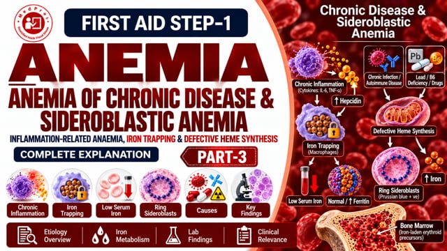 Anemias-Part-3 || Anemia of Chronic Disease & Sidroblastic Anemia