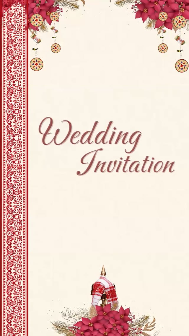 WI0044 Assam Theme Wedding Invitation