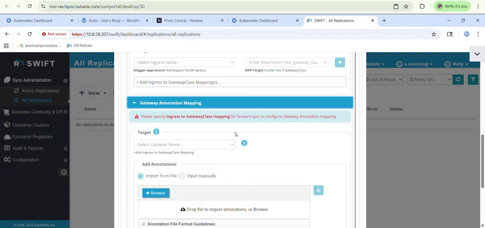 RackWare SWIFT Kubernetes Migration: GKE to Nutanix Kubernetes Platform (NKP)