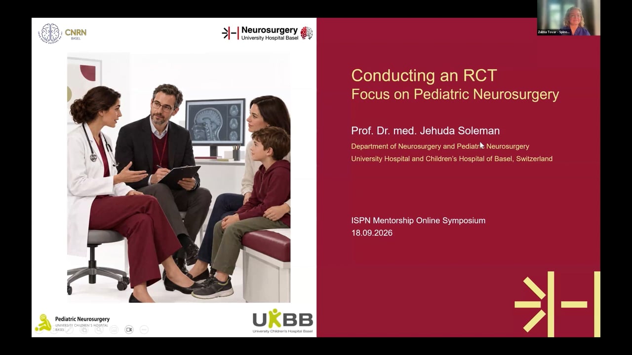 ISPN Mentorship Webinar 9/26 – Conducting an RCT Focus on Pediatric Surgery