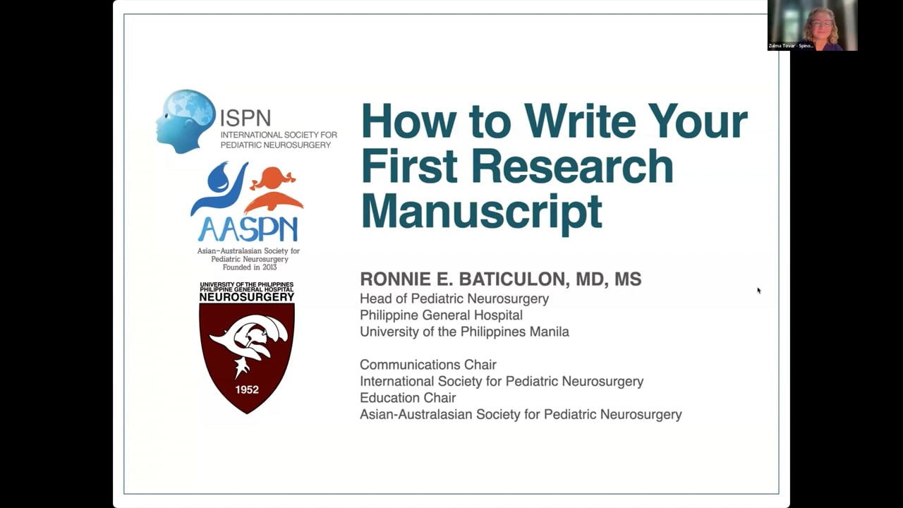 ISPN Mentorship Webinar 9/26 – How to Write Your First Research Manuscript
