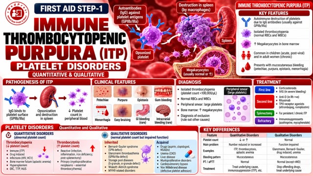 IMMUNE THROMBOCYTOPENIC PURPURA Plaletlets Disorders [ Quanitative & Qualitative ]