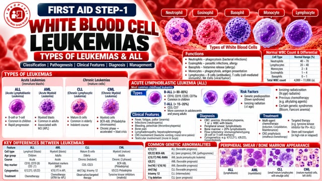 White Blood Cell Leukemias Types Of Leukemias ALL