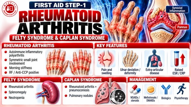 Rheumatoid Arthritis  Falty Sydrome Caplan Syndrome