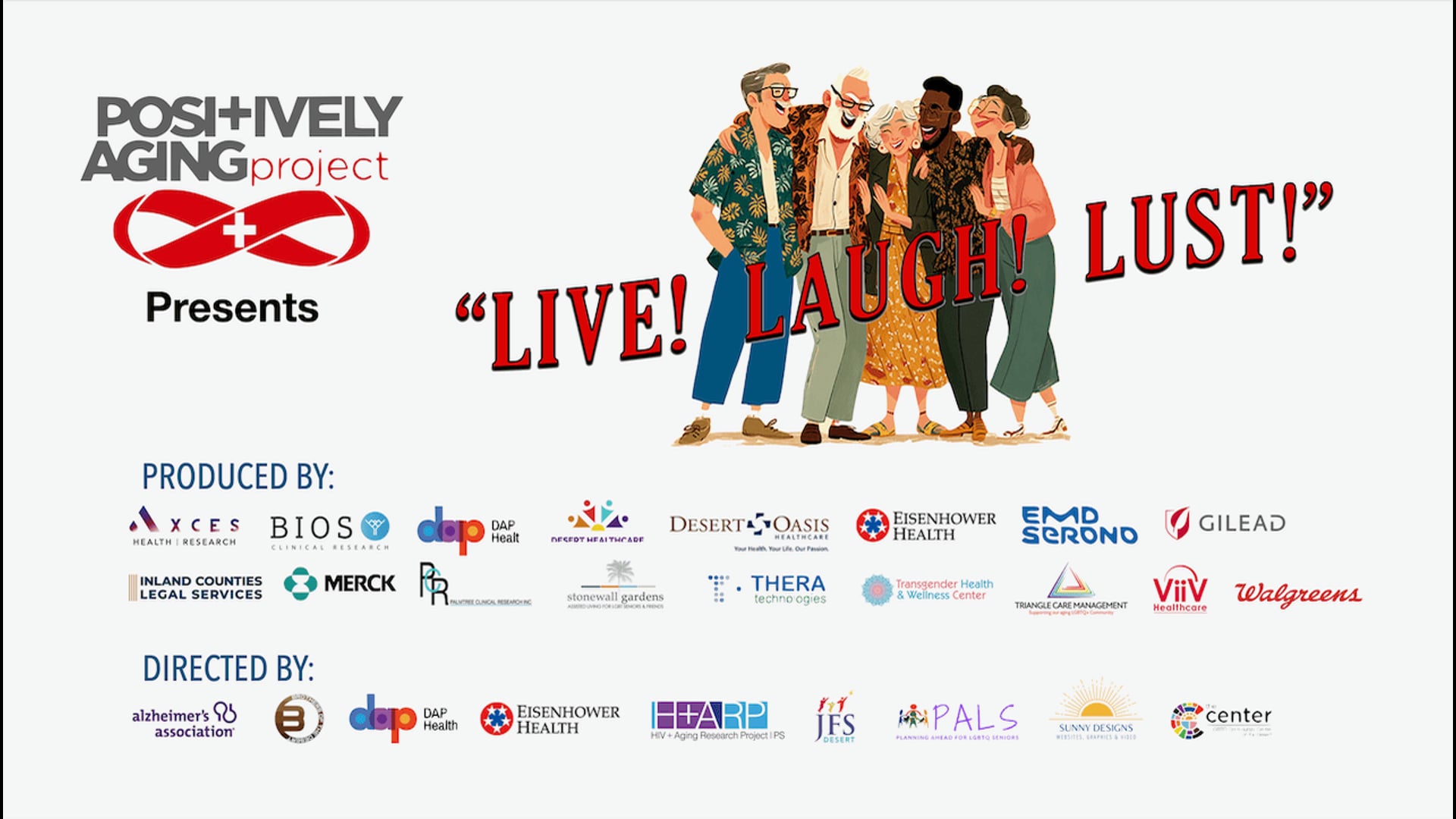 Positively Aging Project's Conference 2026; "LIVE! LAUGH! LUST!"