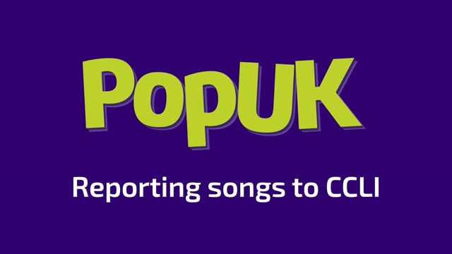 Reporting songs to CCLI