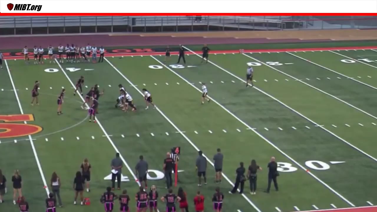 Flag Football-4th and short-offensive line play-illegal contact on flag pull
