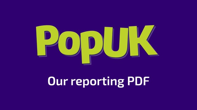 Using the PopUK reporting PDF