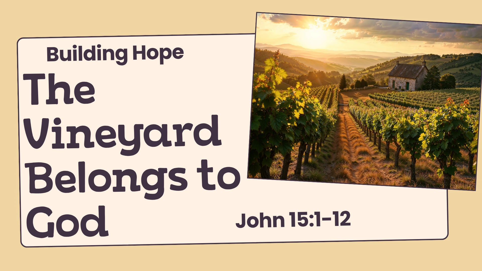 "The Vineyard Belongs to God" - Sunday Service
