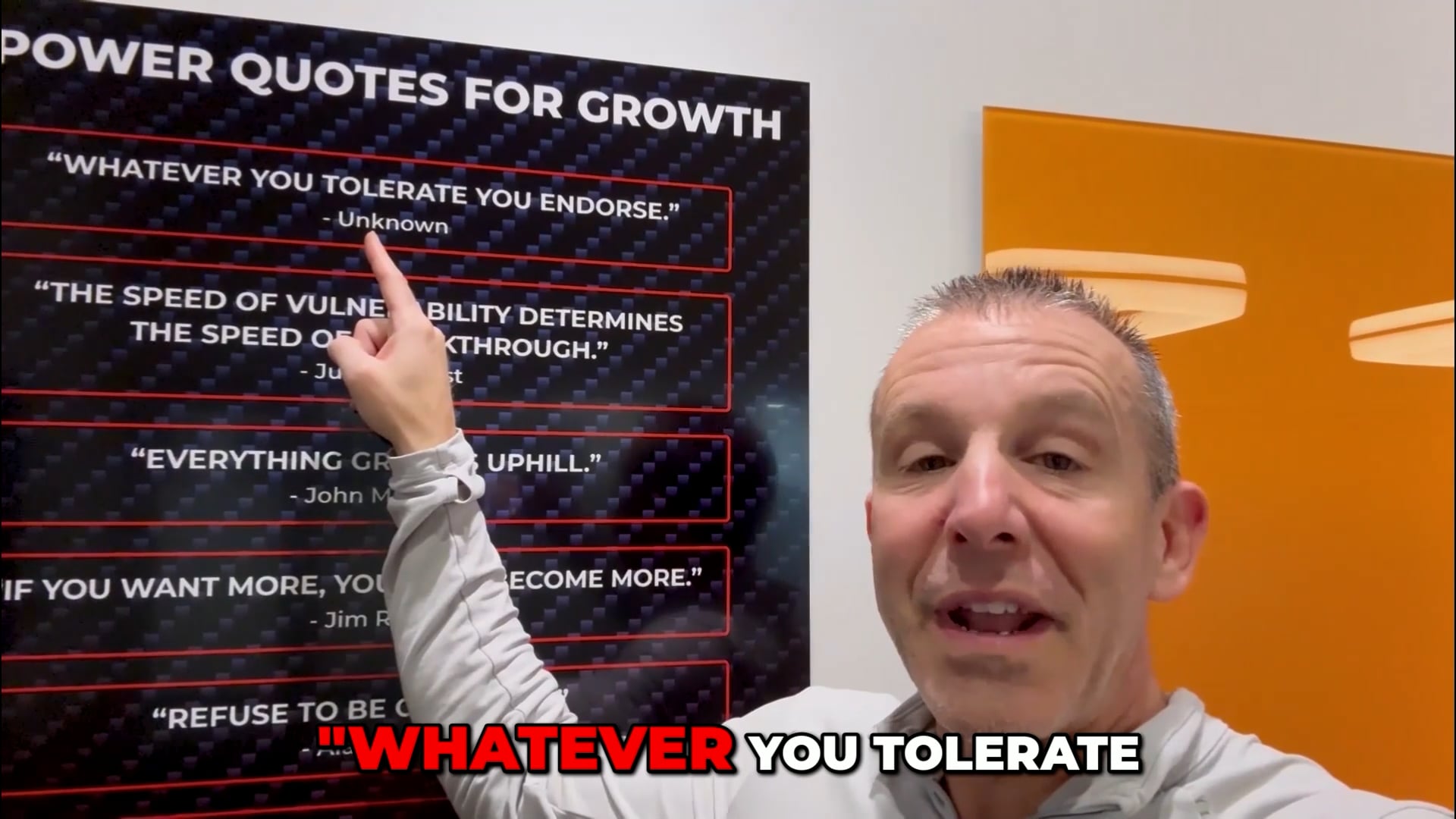 Whatever You Tolerate You Endorse