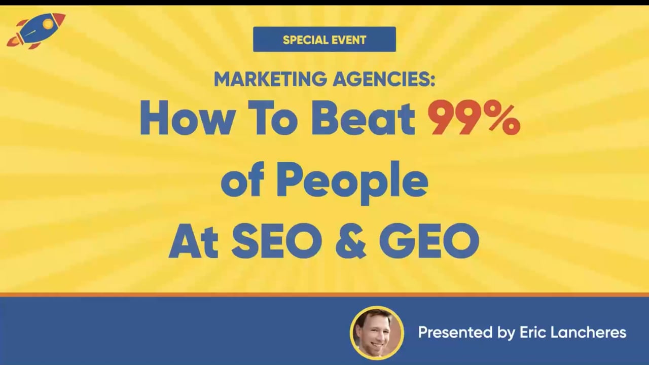 How To Beat 99% of People At SEO & GEO - Webinar Replay video thumbnail