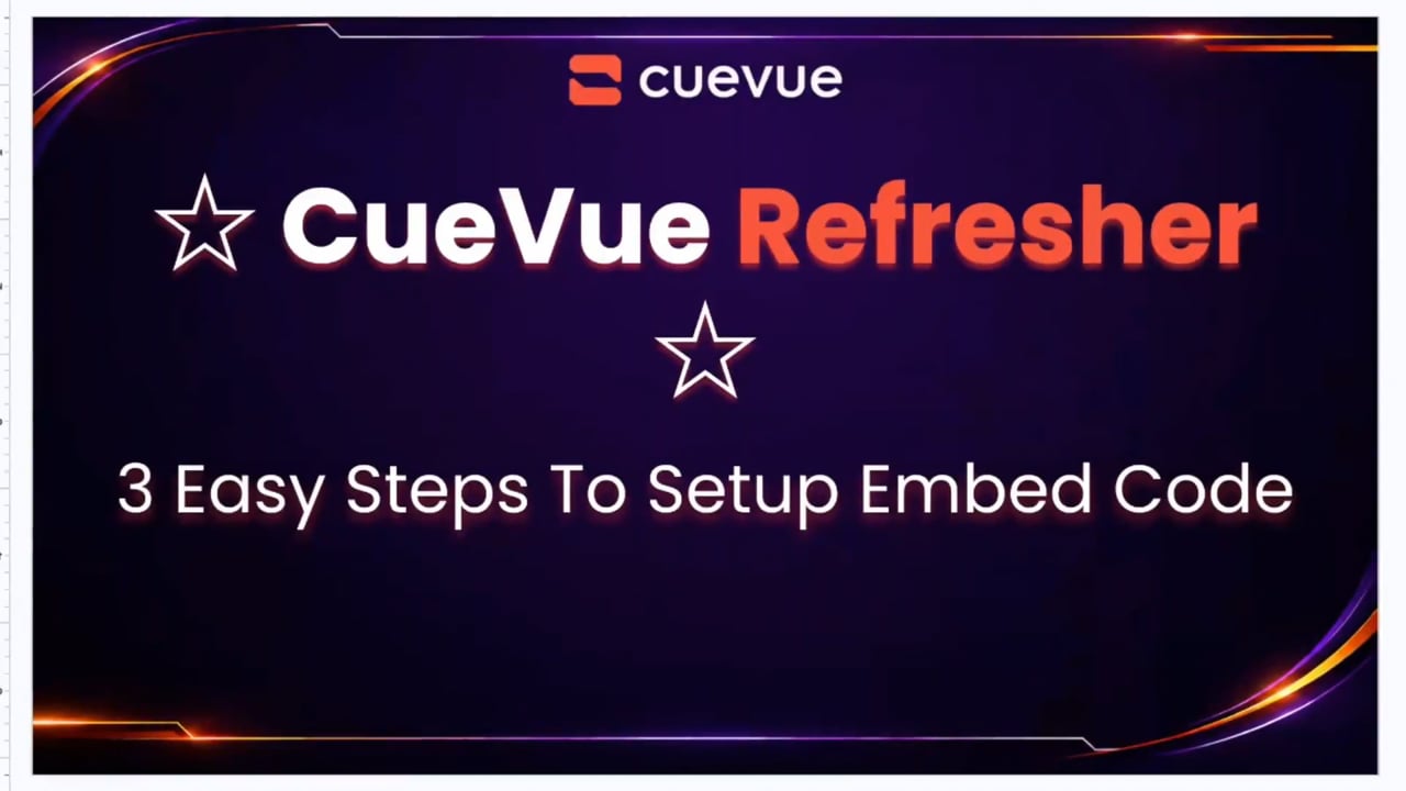 CueVue training replay — video preview