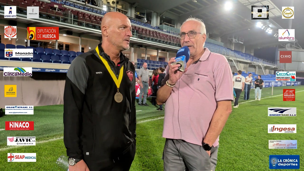 FINAL COPA  DIPUTACIÓN  PROVINCIAL  DE HUESCA   AT.MONZÓN 2-1 AD ALMUDEVAR   ISMAEL MARIANI ( ENTRENADOR AT.MONZÓN )