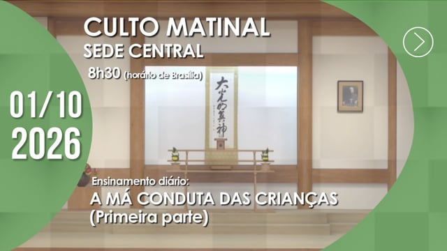 Capa do vídeo do “Culto Matinal | Sede Central - 01/10/2026”.