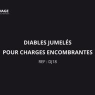 Diables Jumelés pour Charges Encombrantes Levée 250 mm Capacité 1800 kg