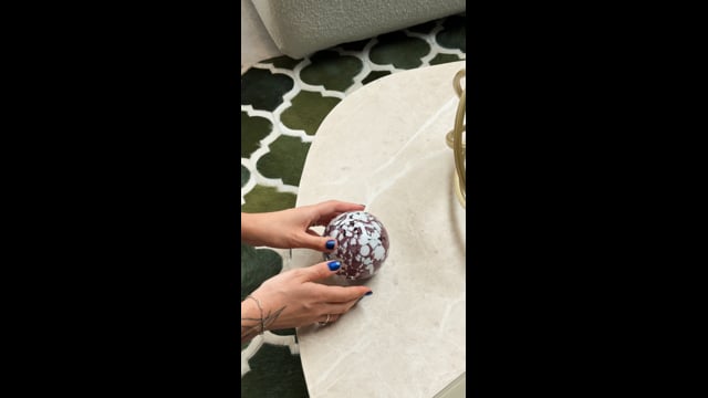 Peso Multicor Grande Bola Branco e Roxo