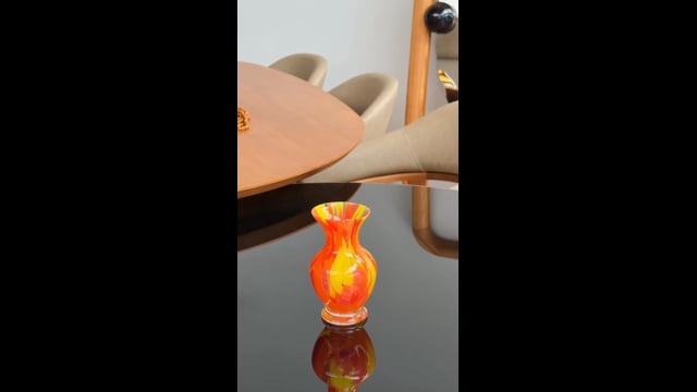 Vasinho 78 Multicor Amarelo, Laranja e Coral
