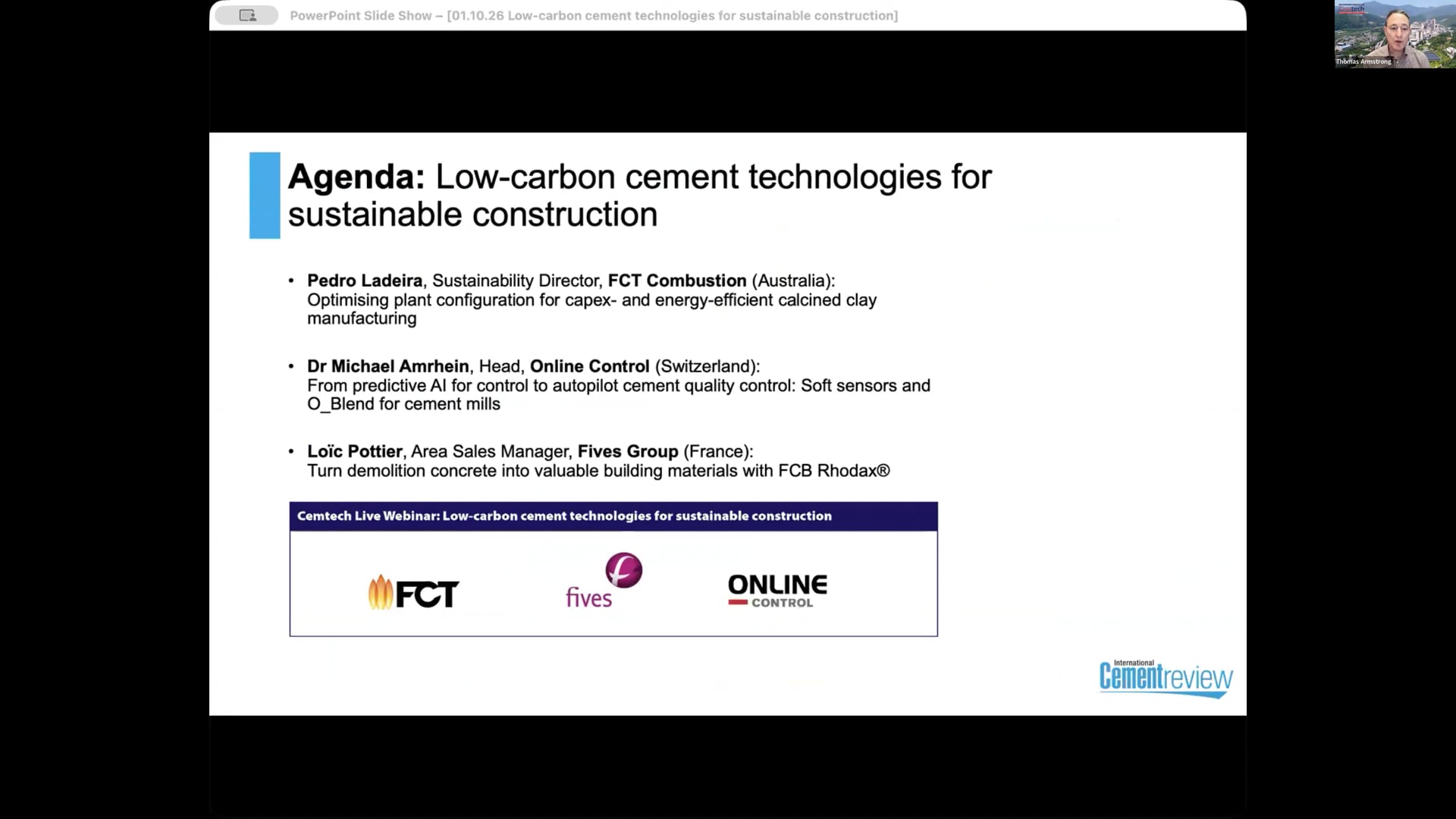 Cemtech Live Webinar: Low-carbon cement technologies for sustainable construction