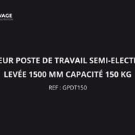 Vidéo de gerbeur Poste de Travail Semi-Electrique Levée 1500 mm Capacité 150 kg
