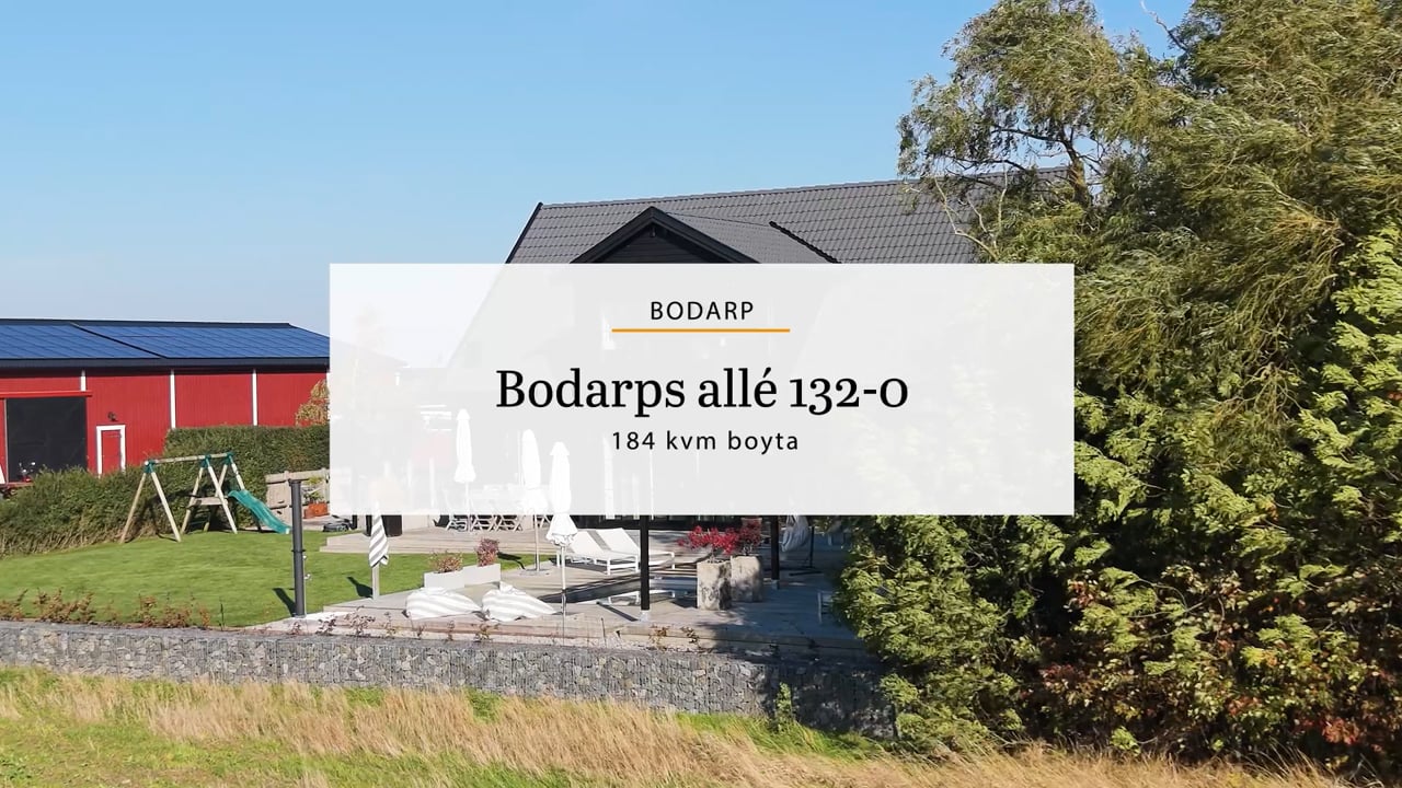 7 rum Villa på Bodarps allé 132-0 Bodarp Trelleborgs kommun - video