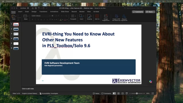 EVRI-thing You Need to Know About Other New Features in PLS_Toolbox/Solo 9.6