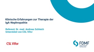 Klinische Erfahrungen zur Therapie der IgA-Nephropathie