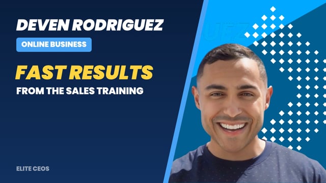 Elite CEOs Testimonial - Deven Rodriguez - online business owner