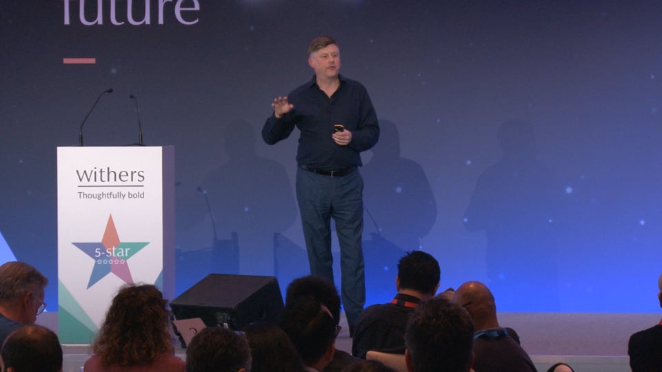 AI Expert Andrew Grill at the Withers Global Partnership Conference in Barcelona