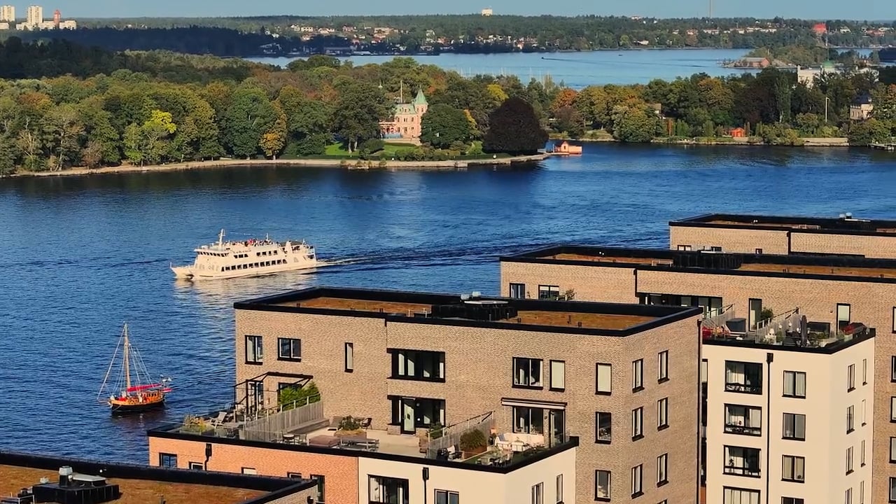 4 rum Lägenhet på Mjölnarvägen 4 B Kvarnholmen Nacka kommun - video