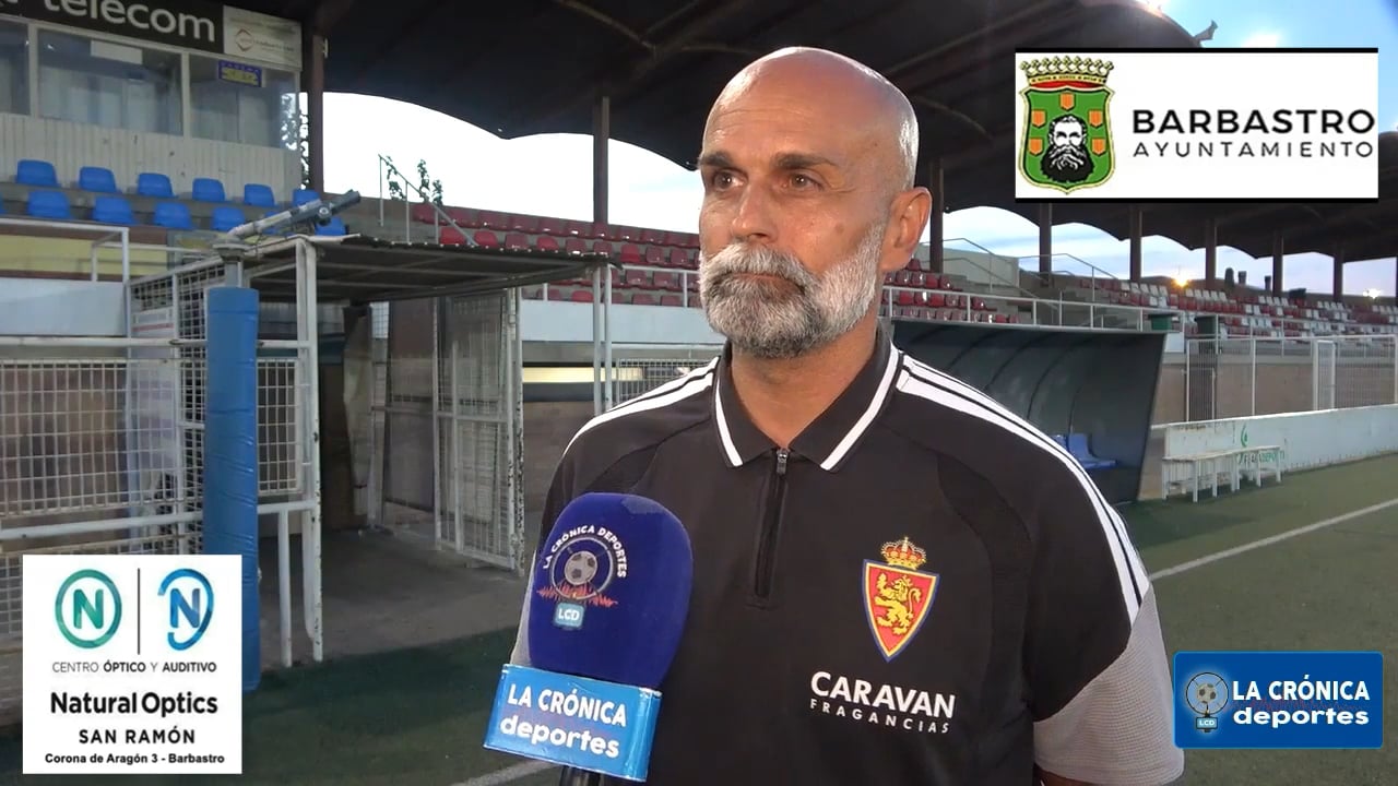 DIEGO SERRANO (Entrenador Zaragoza B) UD Fraga 1-2 Real Zaragoza B  / J 5 / 3ª RFEF