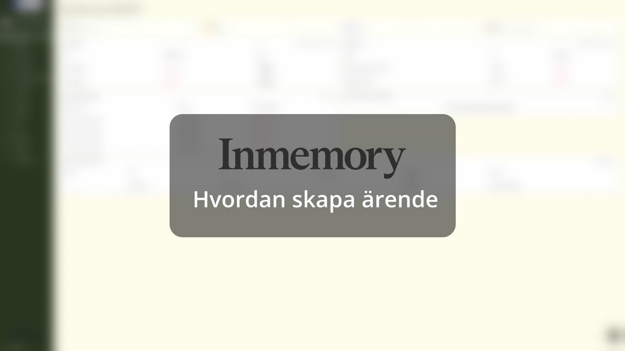 Hvordan skapa ärende