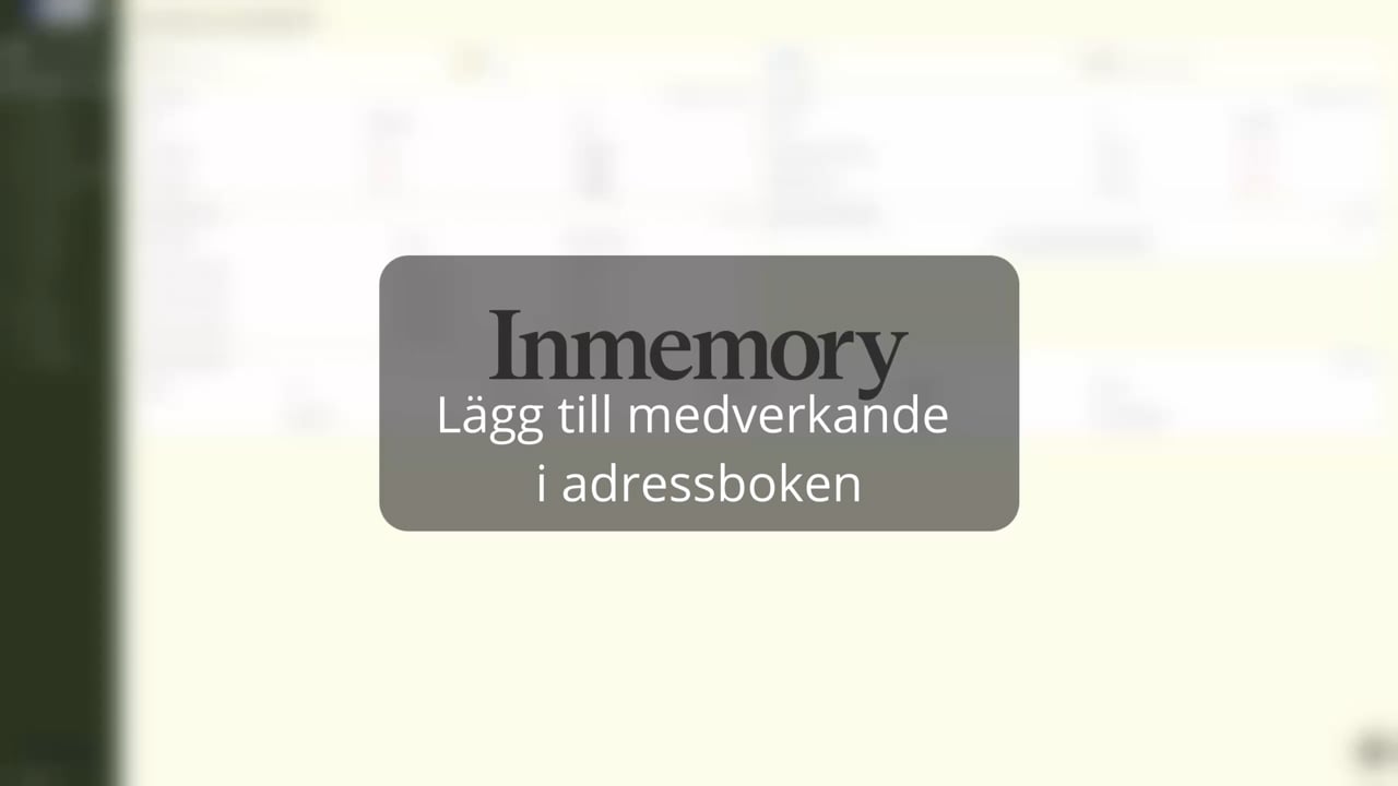 Lägg till medverkande i adressboken