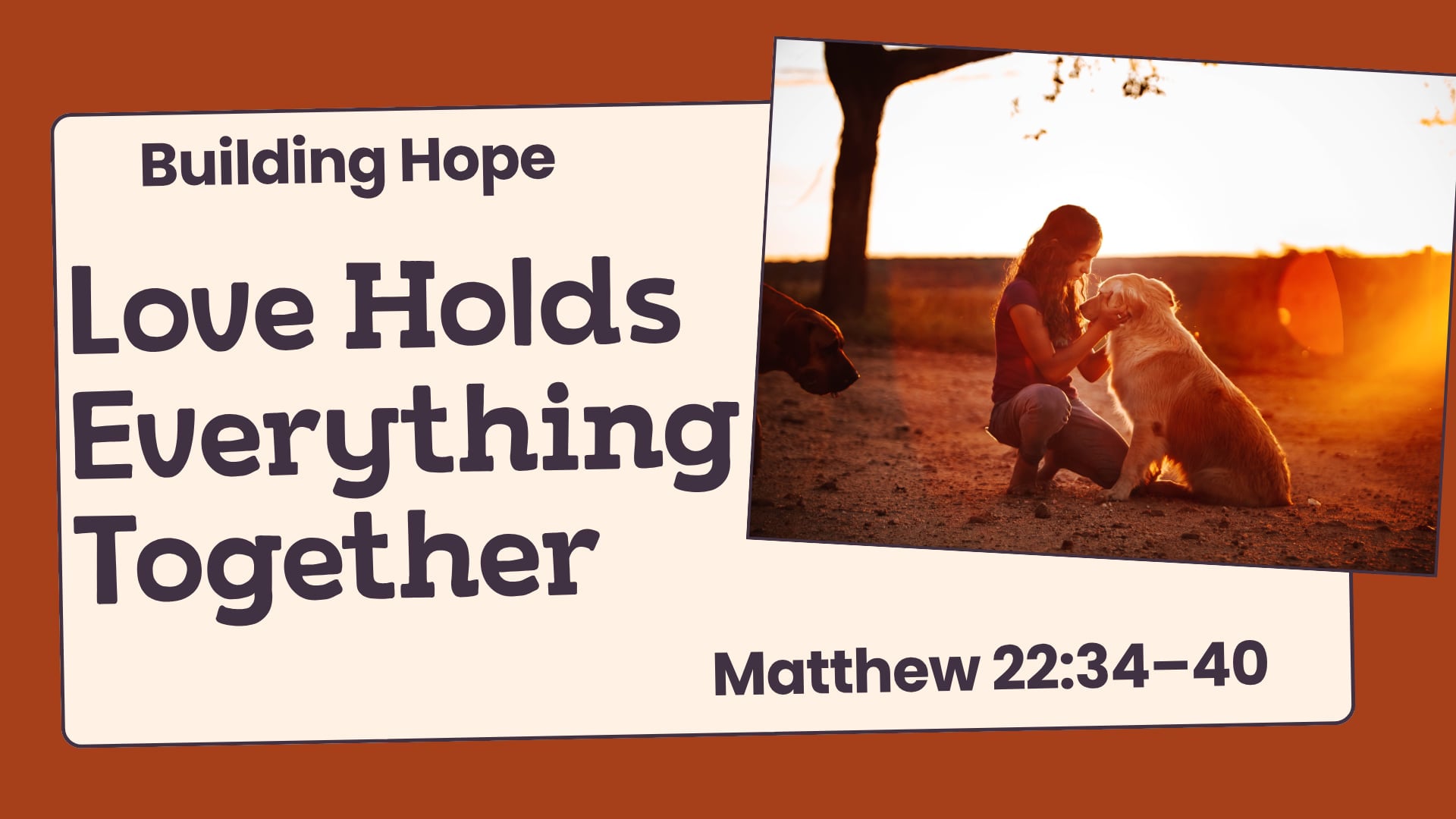 "Love Holds Everything Together" - Sunday Service