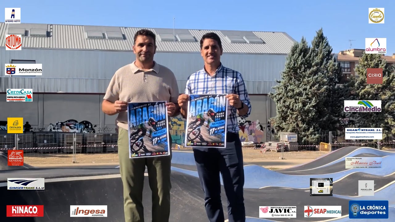 Monzón acoge, por primera vez, el Campeonato de Aragón de Pumptrack  Alrededor de 80 riders acudirán a la cita del sábado, día 17 de octubre, que, además, será copa aragonesa y el IV Trofeo  Ciudad de Monzón.