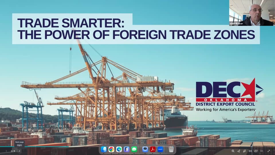 Trade Smarter: FTZs (webinar with OK District Export Council)