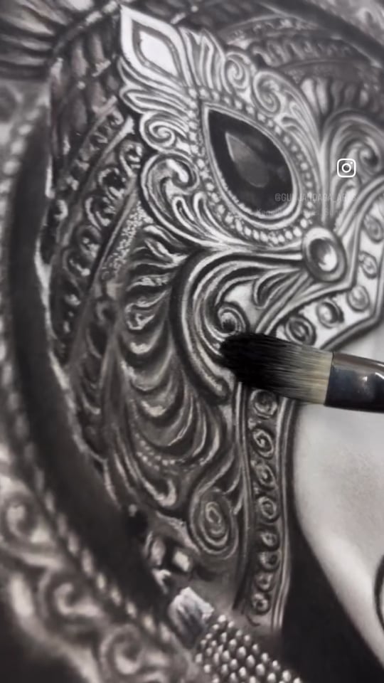 Charcoal artwork by Gunjan Daga