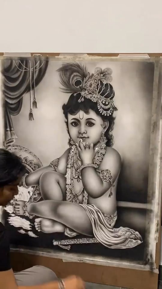 Charcoal artwork by Gunjan Daga