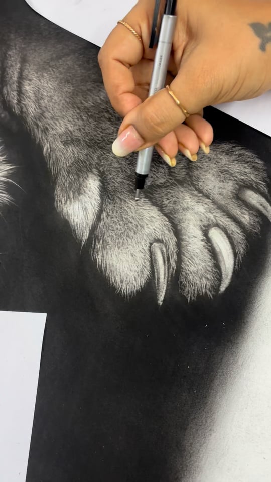 Charcoal artwork by Gunjan Daga