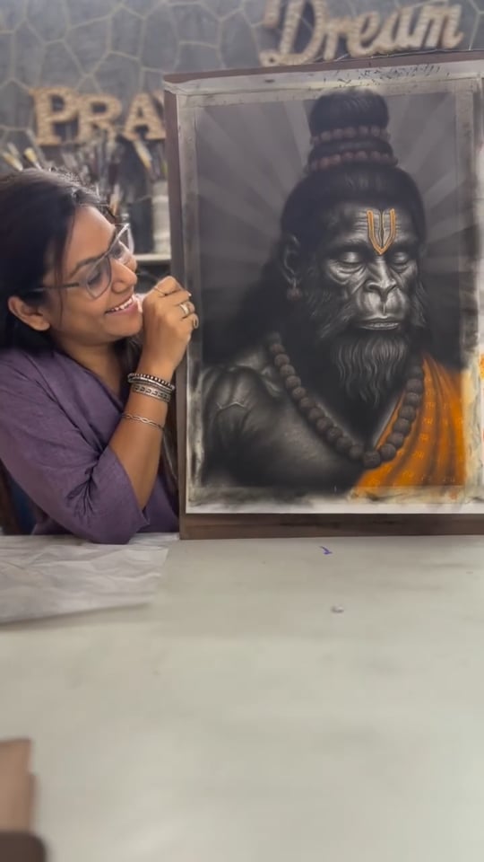 Charcoal artwork by Gunjan Daga
