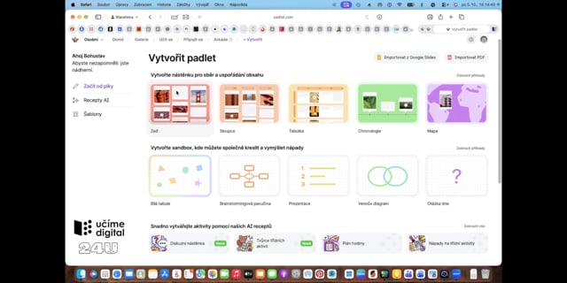 Webinář Padlet od nuly