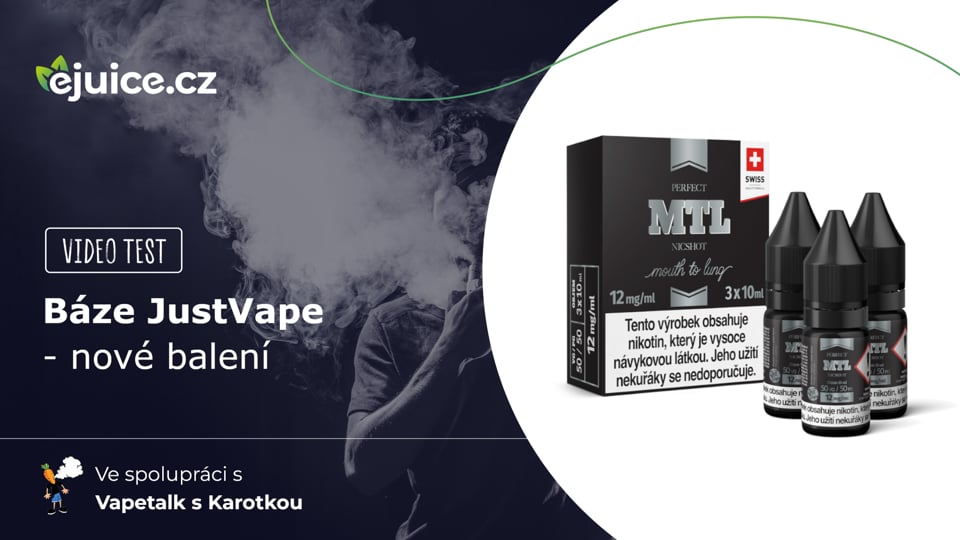 Základní báze JustVape MTL, DL, CCH - video test & příprava e-liquidu (CZ)
