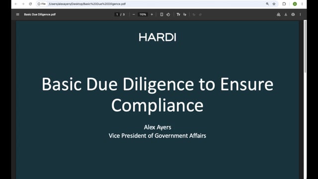 Basic Due Diligence to Ensure Compliance