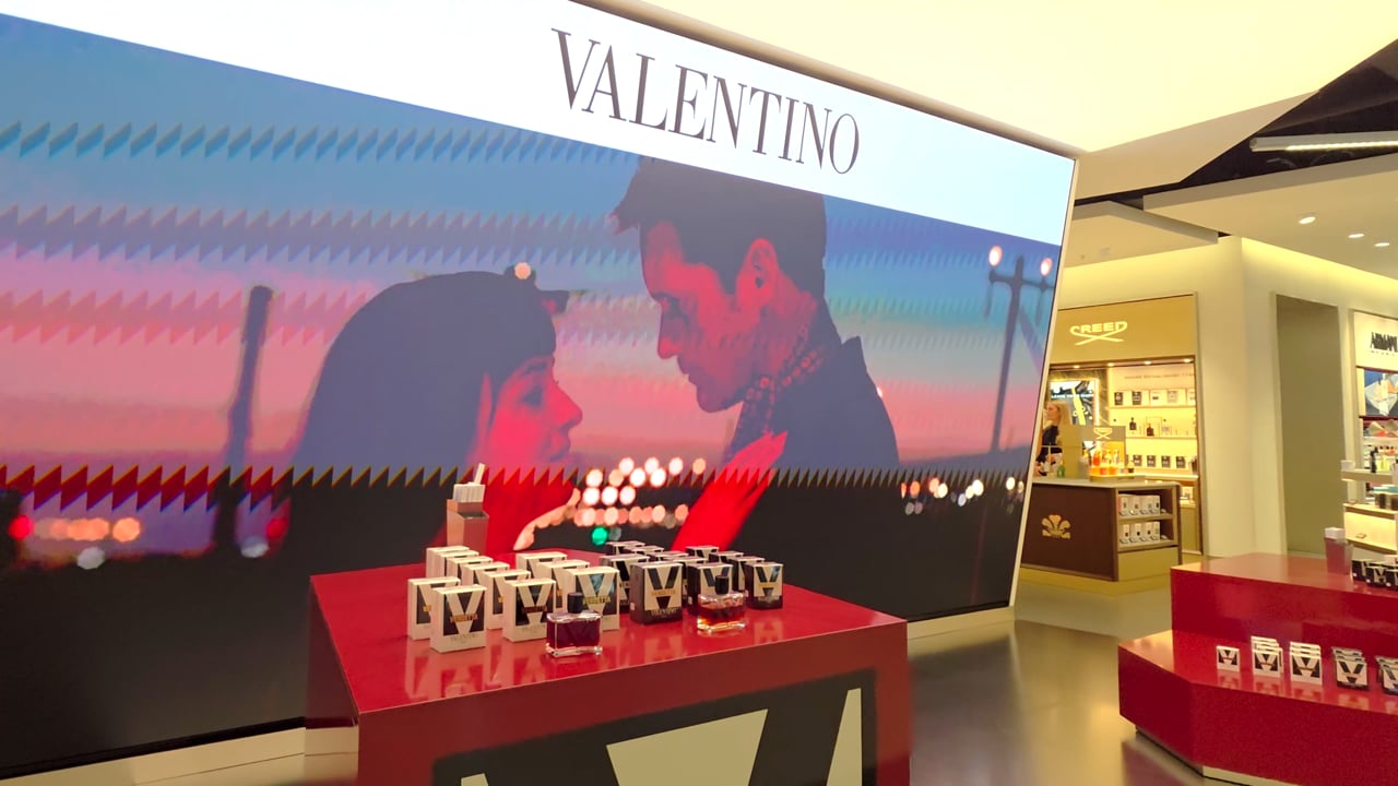 L'Oréal's Valentino Goes Hot in Iceland at Gebr. Heinemann's Stunning New Keflavik Airport Store