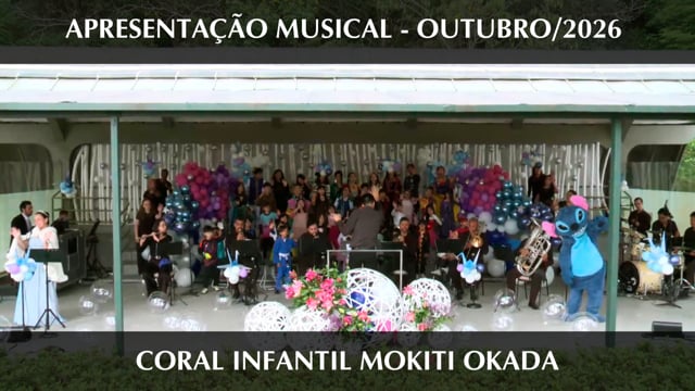 Capa do vídeo do “Apresentação Musical SSG - Coral Infantil Mokiti Okada | Culto Mensal de Agradecimento de Outubro de 2026”.