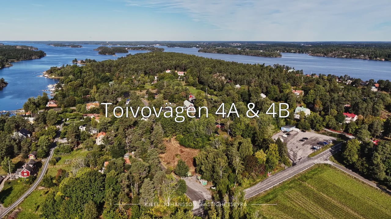 Tomt på Toivovägen 4A Värmdö kommun - video
