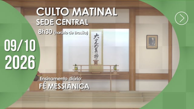 Capa do vídeo do “Culto Matinal | Sede Central - 09/10/2026”.