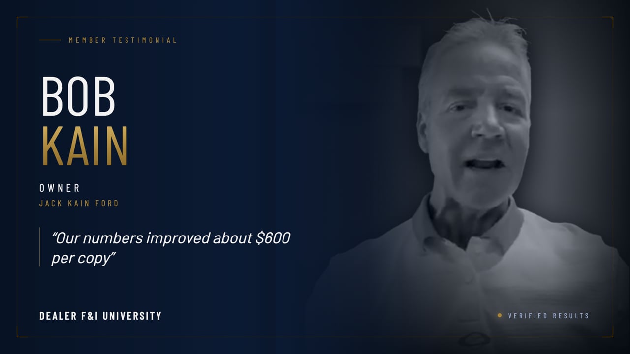 Bob Kain video testimonial