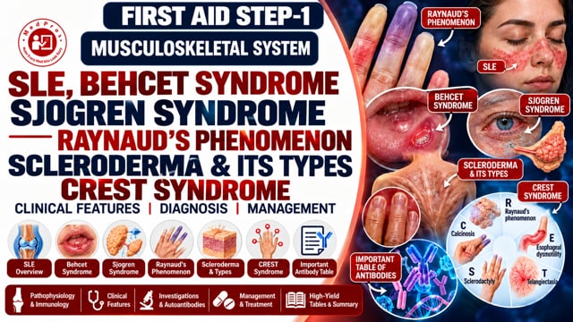 Raynaud's Phenomenon  Scleroderma & Its Types CREST Syndrome Important Table of Antibodies